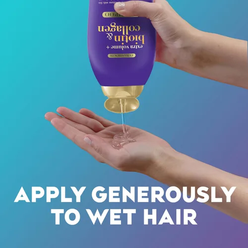 Miniatura 5 de OGX Biotin & Collagen Champú Voluminizador Extra Fuerte para Cabello Más Grueso y Abundante, 25.4 fl oz