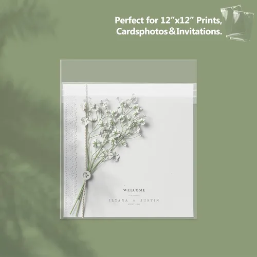 Miniatura 5 de Golden State Art, Fundas exteriores transparentes de 12.75 x 12.75 pulgadas, fundas protectoras de plástico resellables para almacenamiento de LP