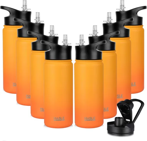 Miniatura 19 de HASLE OUTFITTERS Botella de agua aislada de 16 onzas para niños, botella de agua de acero inoxidable de doble pared al vacío, a prueba de fugas