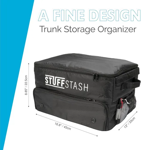 Miniatura 5 de STUFFSTASH Organizador de maletero de golf para automóvil, rígido, no se derrumba, compartimento ventilado para zapatos, divisores ajustables