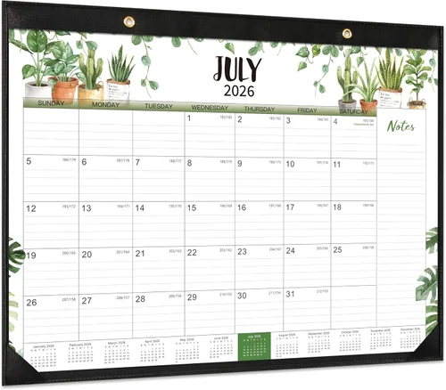Calendario de escritorio 2026 – Calendario de escritorio grande 2026 de 22 x 17 pulgadas, ene. 2026 - dic. 2026, calendario grande 2026, 12 meses,