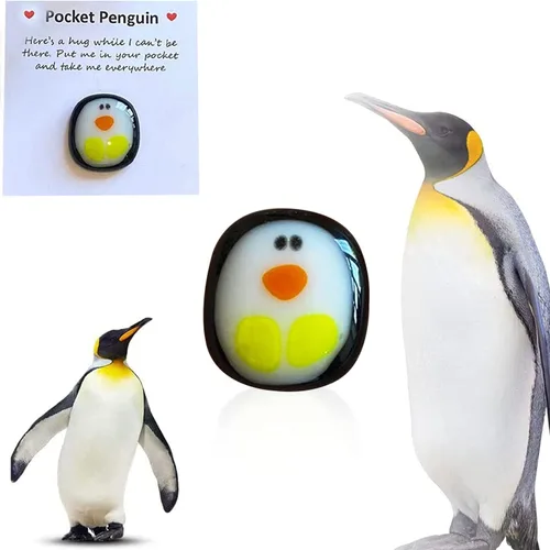 Miniatura 5 de Un Pequeño Abrazo de Pingüino de Bolsillo, Mini Decoración de Animal Lindo Juguete Divertido de Abrazo de Bolsillo Pingüino para Alivio del Estrés