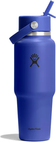 Miniatura 33 de Hydro Flask Botella de agua de viaje – Acero inoxidable aislado – Tapa ancha con pitillo, antiderrames, a prueba de fugas en 24 oz Trillium Pink