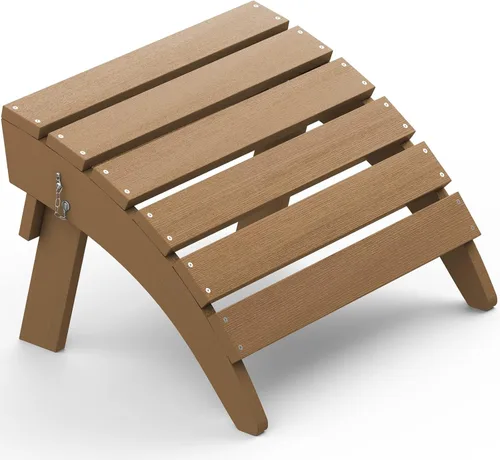 Otomano plegable Adirondack de SERWALL, reposapiés Adirondack sin ensamblaje, marrón Gris