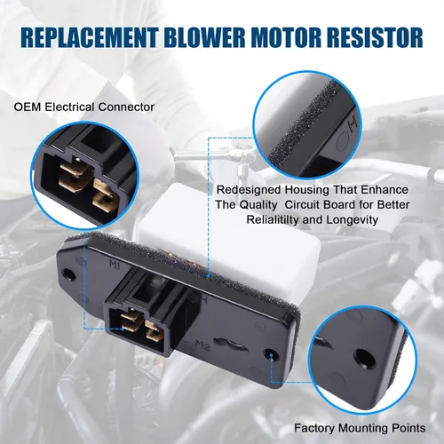 Miniatura 4 de LCWRGS Resistencia del Motor del Ventilador de HVAC para Dodge Ram 1994-2008 1500 2500 3500 Pickup, Jeep Grand Cherokee 1993-1999, Reemplaza