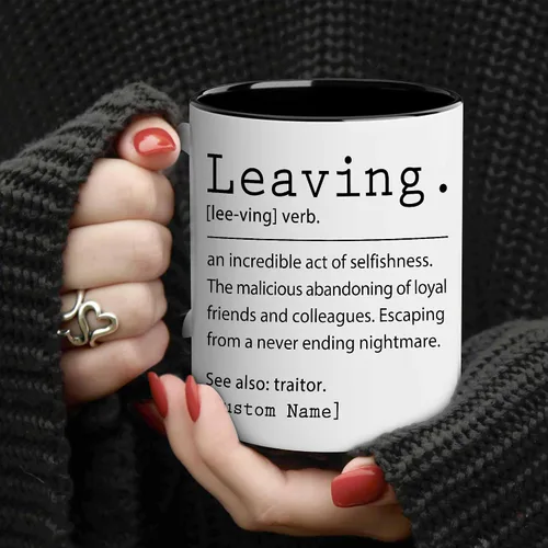 Miniatura 4 de WHIDOBE Taza de despedida personalizada de compañero de trabajo para mujer, taza de despedida personalizada de 11 oz y 15 onzas para compañero