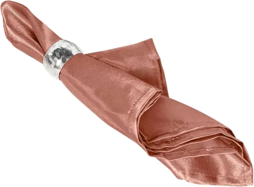 Miniatura 95 de Efavormart - Paquete de 5 servilletas de satén sin costuras, resistentes a las arrugas, 20 x 20 pulgadas 2-Rojo