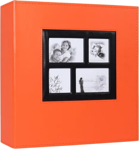 Miniatura 48 de Álbum de Fotos 4x6 para 300 Fotos Cubierta de Cuero PU Página Interior Negra para Álbumes de Boda Libro de Fotos Familiar Bebé Aniversario Bolsillo