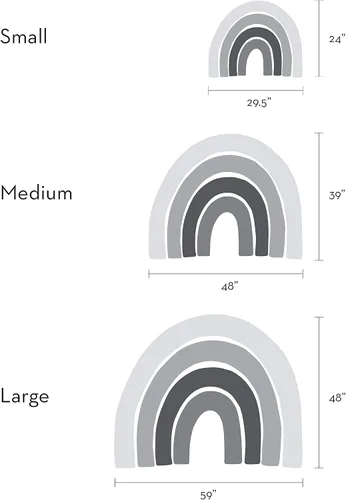 Miniatura 5 de Vinilo adhesivo para pared, diseño de acuarela, arcoíris, despegar y pegar (pequeño, 29.5 pulgadas de ancho x 24 pulgadas de alto, coral)
