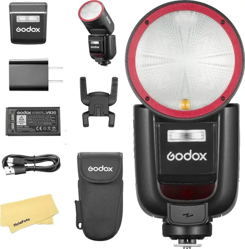 Godox V1 Pro C V1Pro-C versión USA Flash de cámara compatible con cámara Canon Flash Speedlite, 76Ws 2.4G TTL 1/8000 HSS, 500 flash de potencia