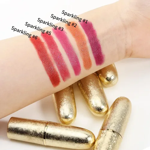 Miniatura 3 de Boobeen Bálsamo labial hidratante con purpurina para labios brillante, color de labios antiadherente, fórmula altamente pigmentada que da acabado