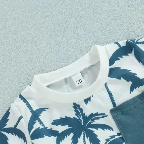 Miniatura 5 de Conjunto de ropa de verano para bebé, camiseta de manga corta y pantalones cortos, conjunto de ropa para bebé