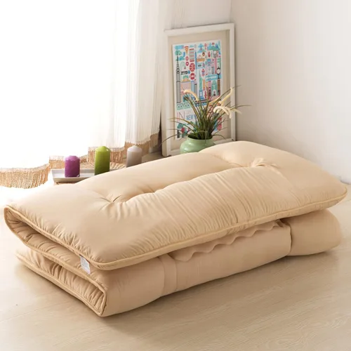 Miniatura 3 de Colchón beige para suelo, colchón futón para dormir, tapete grueso de tatami, colchón plegable para niños y adultos, color beige, Matrimonial_XL 47