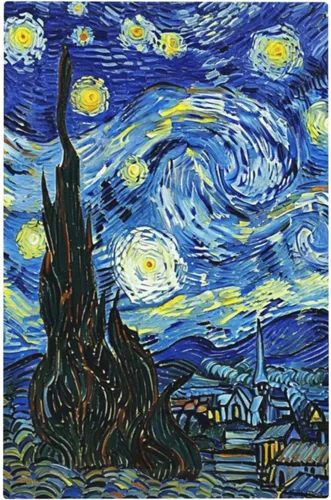 Placa de receptáculo para interruptor basculante de una sola banda, 1 banda Decora GFCI Starry Night Painting Placa decorativa de pared con