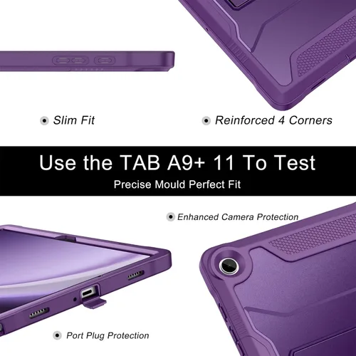 Miniatura 7 de Funda Soke para Samsung Galaxy Tab A9 Plus 2023, con soporte incorporado, funda protectora resistente a golpes para Galaxy Tab A9+ de 11 pulgadas