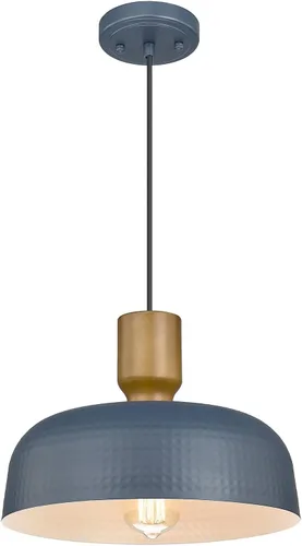 Darkaway Accesorios de Lámparas Colgantes de Techo con Pantalla de Metal Martillado, Lámpara Colgante Moderna para Iluminación de Isla de Cocina,
