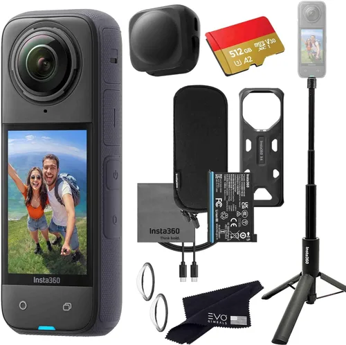 Miniatura 5 de Insta360 Paquete de trípode X4 Selfie Stick -8K impermeable 360 cámara de acción con sensores de 1/2 pulgada, video HDR 8K 360, perfecto