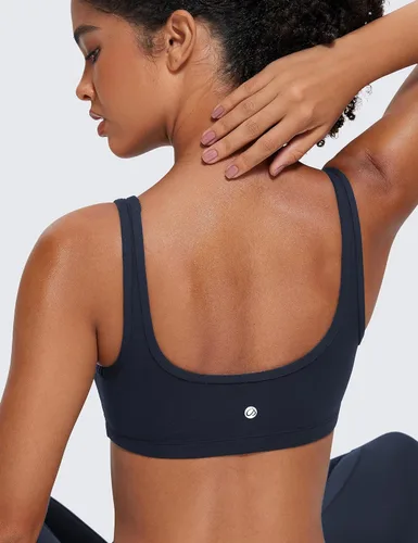 Miniatura 3 de CRZ YOGA Butterluxe - Mini brasier para mujer, cuello redondo, de bajo impacto, inalámbrico, deportivo, yoga, acolchado, para entrenamiento