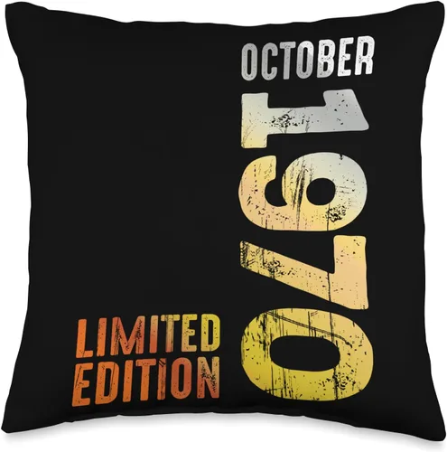 Since October 1970 Retro 1970 Vintage 1970 October Throw Pillow
