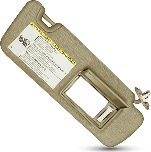 Miniatura 8 de Visera solar para el lado izquierdo del conductor para Toyota Highlander 2014 2015 2016 2017 2018 2019, color beige con luz, reemplaza la parte #