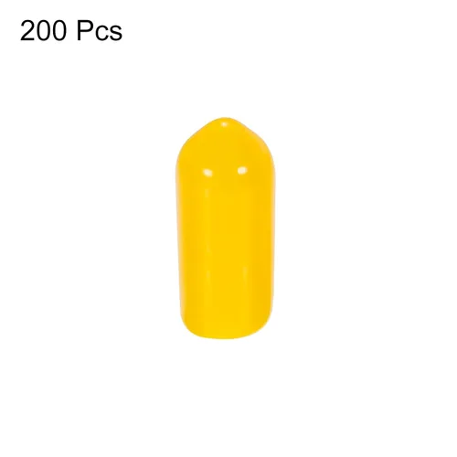 Miniatura 3 de MECCANIXITY 200 tapas de goma de 1/4 de pulgada (0.236 in), protector de rosca de vinilo de PVC, tapas redondas de alambre para perno de tornillo