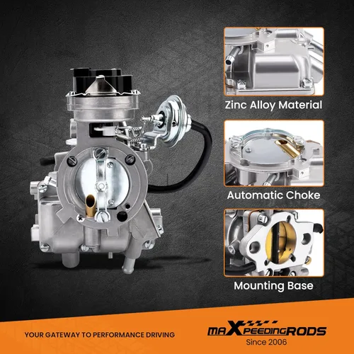 Miniatura 9 de maXpeedingrods Carburador de 1 barril para Ford 4.9L 300 Cu/4.1L 250 Cu/3.3L 200 Cu Engine 1965-1985 para Bronco Fairmont Granada Econoline F100