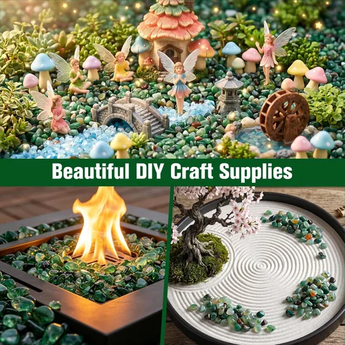 Miniatura 8 de Halatool Guijarros Verdes de 6 Libras 0.35"- 0.6" Grava de Acuario para Pecera Guijarros Naturales de Paisajismo para Decoración del Hogar Piedras