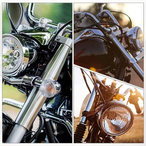 Miniatura 2 de ACROPIX Soportes universales para faros delanteros de motocicleta, abrazaderas de horquilla de 1.299 in a 1.693 in, tono plateado, paquete de 2