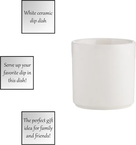 Miniatura 3 de Santa Barbara Design Studio Plato de cerámica de azúcar de mesa, 3 "x 3", blanco