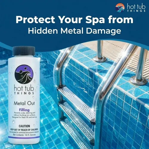 Miniatura 4 de Hot Tub Things Control de metal, manchas y incrustaciones, elimina los iones de hierro y cobre y calcio del agua del spa y la bañera de hidromasaje