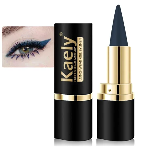 Miniatura 14 de evpct Delineador de ojos de gel negro y marrón 2 en 1, impermeable, a prueba de manchas, para Waterline, juego de pomadas de crema de cejas