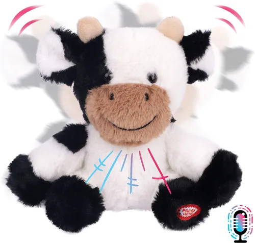 Miniatura 9 de Hopearl Talking Giraffe Repeats What You Say Shaking Head Juguete eléctrico interactivo animado de peluche para niños pequeños, 9.5 pulgadas