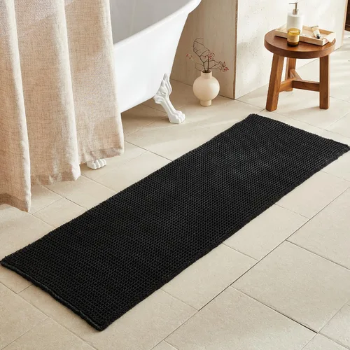 Miniatura 66 de TYUU Tapete de baño estilo gofre, tapete de baño bohemio, antideslizante, lavable, súper absorbente, de secado rápido, bonito tapete de baño