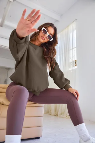 Miniatura 98 de EFAN Sudaderas de gran tamaño con cuello redondo Y2K para mujer, sudaderas con capucha para otoño, moda 2025, ropa para adolescentes y niñas, lindo