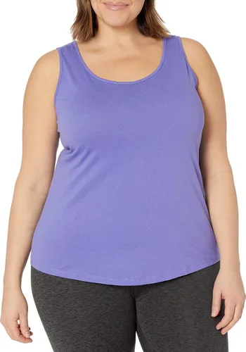 Miniatura 4 de JUST MY SIZE Women's Size Cotton Jersey Shirttail Tank Top, Plus Sleeveless Shirts