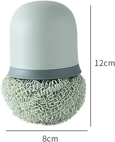 Miniatura 3 de 4 cepillos para platos de olla con mango redondo, repuesto para cacerola, fregadero, fregadero, cepillo de limpieza