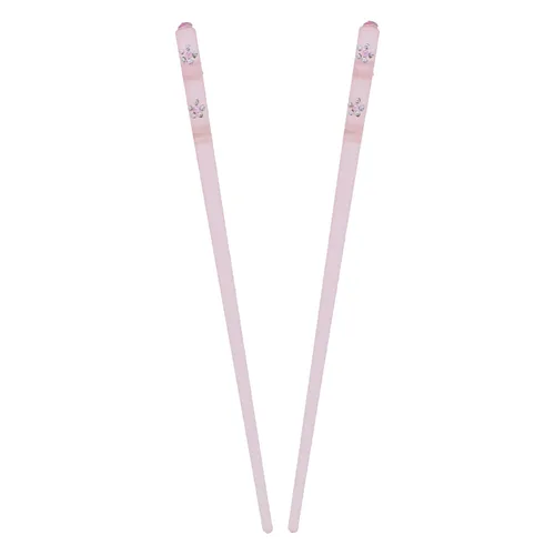 Miniatura 6 de Palitos para cortar el cabello transparente azul con flor de diamante