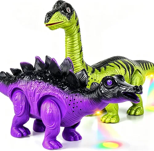 Miniatura 7 de Juguetes de dinosaurio para niños de 3 a 5 años, juguete eléctrico de dinosaurio caminante con respiración de fuego, espray de niebla y sonidos