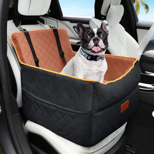 Miniatura 7 de HEGGCOOE Asiento de automóvil para perros pequeños, asientos elevadores de espuma viscoelástica para perros con cojín grueso para perros medianos