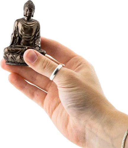 Miniatura 6 de Figura decorativa de Buda Shakyamuni de 3" pequeña Top Collection. Resina con acabado en bronce.