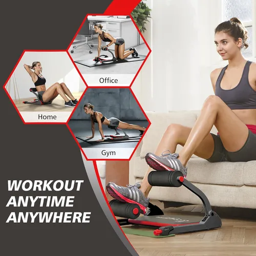 Miniatura 7 de Wonder Core Smart, Ab Machine, Ab Workout Equipment, Sit Up Machine & Exercise Equipment, Ab Crunch Machine for Stomach Workout, Ab Core Trainer Rojo