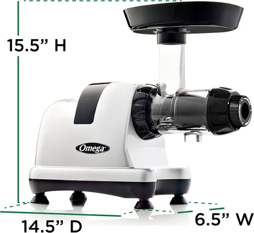 Miniatura 6 de Omega Máquina exprimidora de prensado en frío, extractor de jugo de frutas y verduras y sistema de nutrición para leche de nuez para bebés