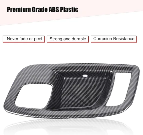Miniatura 7 de CheroCar Funda para manija interior de la puerta del cargador para Dodge Charger 2011-2026, para Chrysler 300 300C 2015-2026, 6 piezas ABS negro