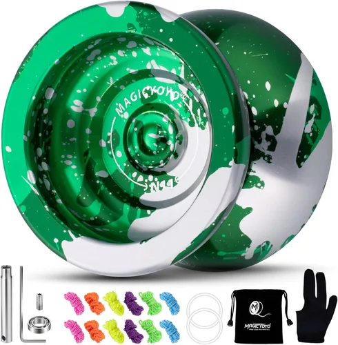 Miniatura 9 de MAGICYOYO Yoyos de Doble Propósito - N11 Aleación Dorada Negra Profesional No Responsivo Yo Yo y K2 Azul Rosa Amarillo Plástico Responsivo Yo-yo