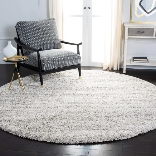 Miniatura 7 de SAFAVIEH Hudson Shag Collection - Alfombra decorativa de 2 x 3 pies, color marfil y azul marino, no desprende pelusa y de fácil cuidado, 2 pulgadas