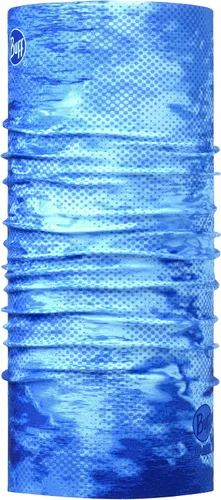 Miniatura 8 de BUFF CoolNet UV Polaina para el cuello, Protección solar UPF 50, Transpirable, Versátil, Mascarilla de secado rápido, Negro y Azul, Talla para Sun