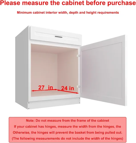Miniatura 3 de Organizador de gabinete extraíble, estante deslizante de metal resistente para armarios de cocina, cromado, no incluye accesorios de puerta