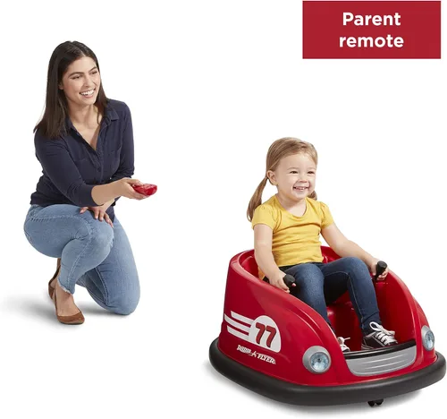 Miniatura 3 de Radio Flyer Auto de parachoques con batería de 6 V, eléctrico con control remoto, juguete para montar para niños pequeños de 1.5+ años