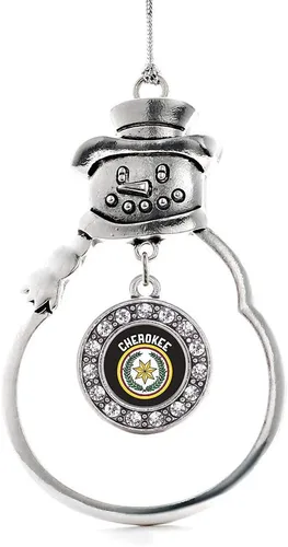 Miniatura 30 de Inspired Silver - Roller Queen - Adorno de Navidad plateado - Adorno circular para árbol de Navidad con circonita cúbica - Decoración colgante