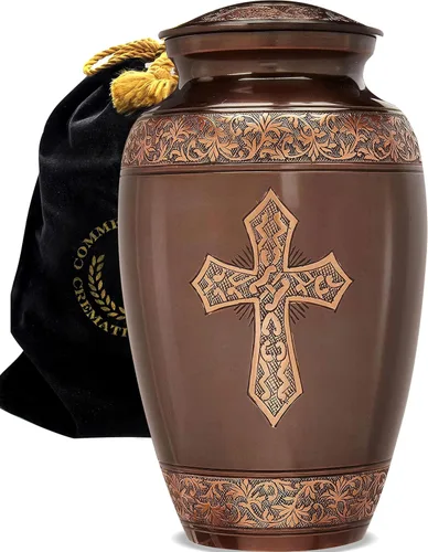 Miniatura 26 de Urna de cremación de cruz negra para cenizas hombre adulto – Urnas de cremación personalizadas para cenizas humanas, urnas decorativas para hombre